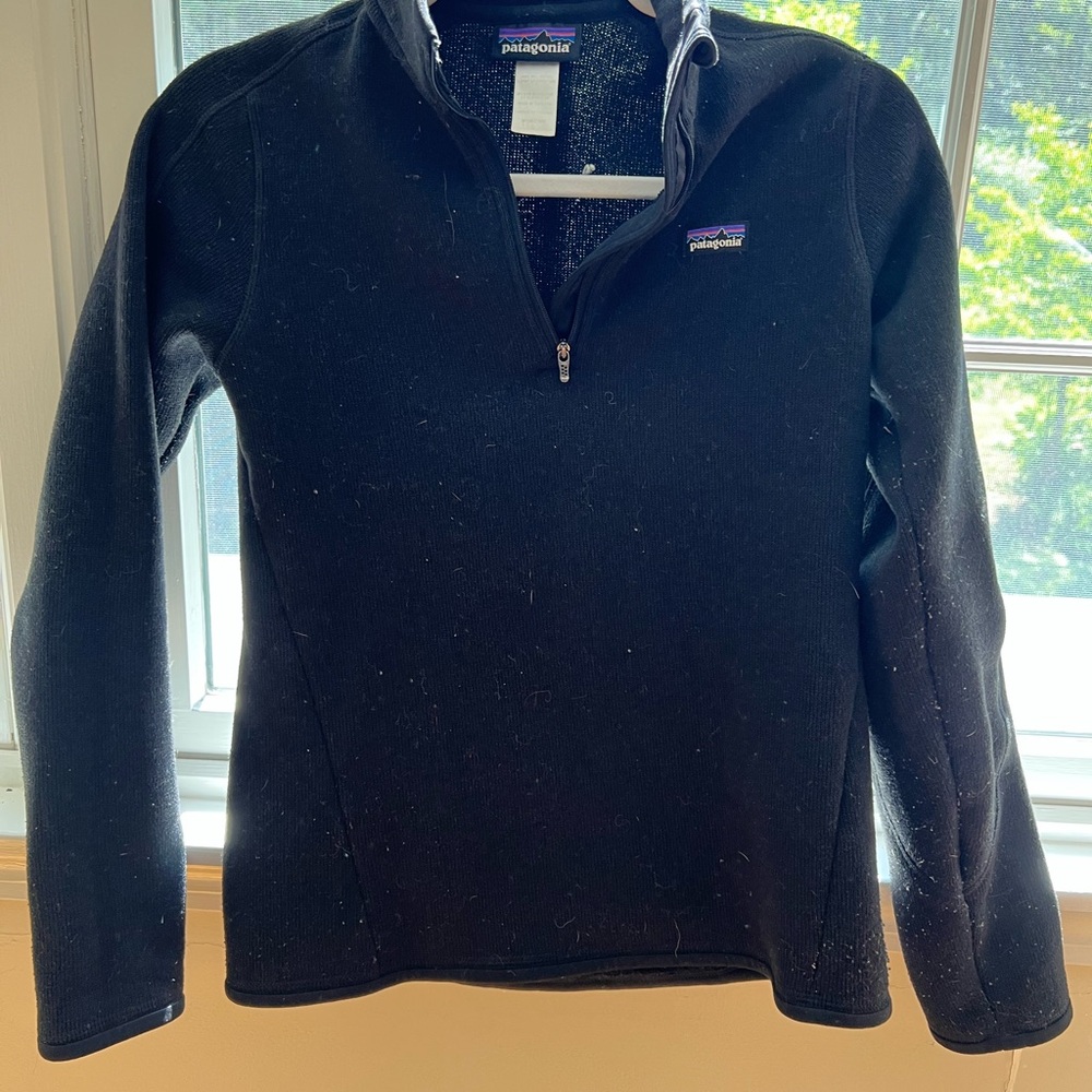 Patagonia Black Long Sleeve Polo Sweatshirt